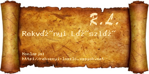Rekvényi László névjegykártya