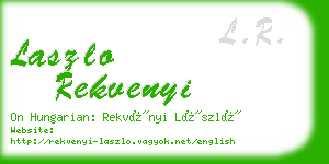 laszlo rekvenyi business card